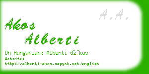 akos alberti business card